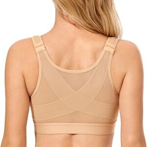 NWT DELIMIRA Front Closure Posture Wireless Back Support Full Coverage Bra, 38 E